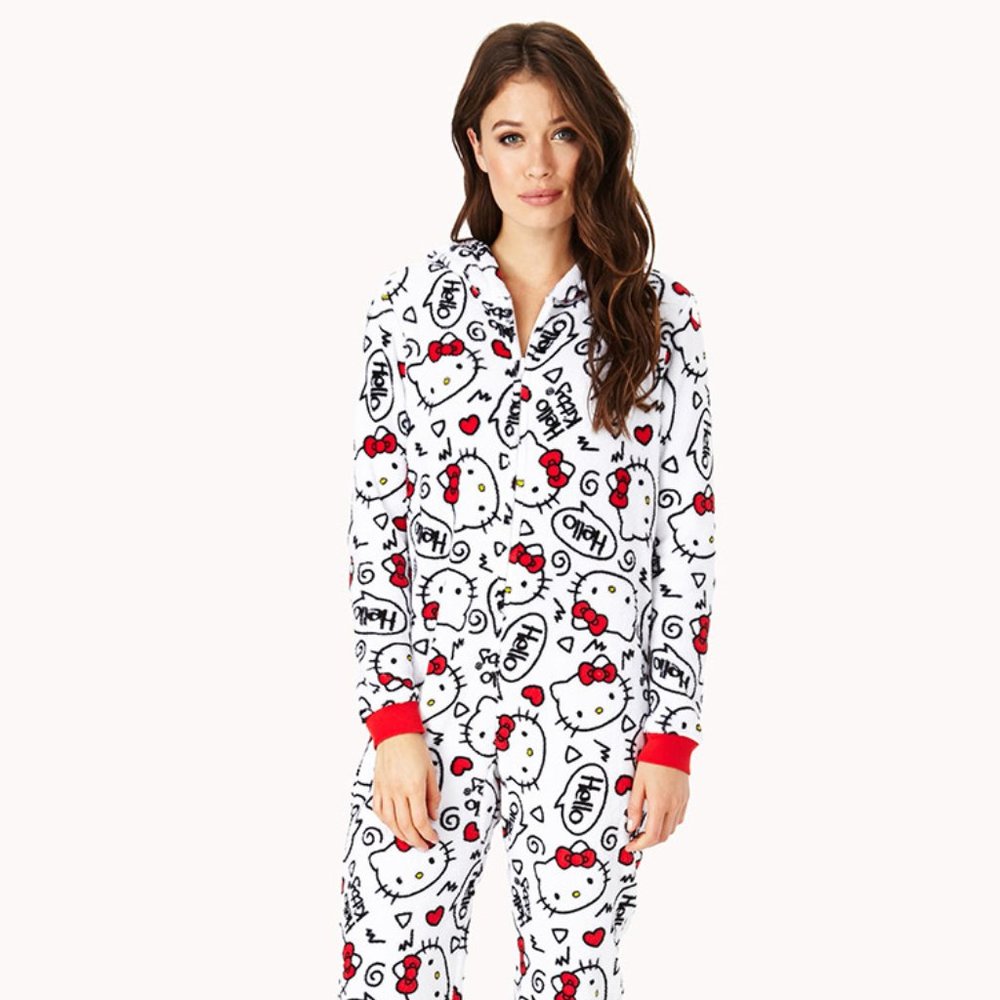 Forever 21 Hello Kitty Onesie Hoodie Pajama